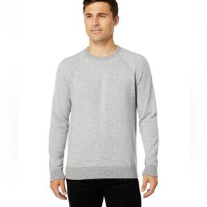 ✨ Vince Men’s Heather Grey Birdseye Raglan Crew Sweater | Size M